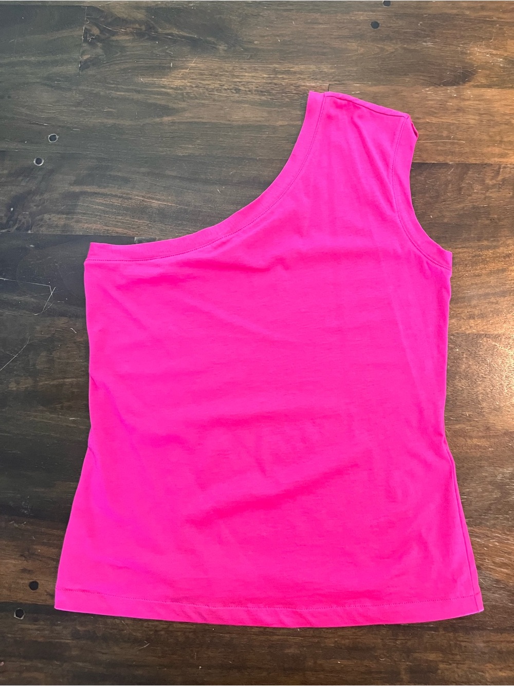 kate spade One-Shoulder Tank Top in Bright Pink